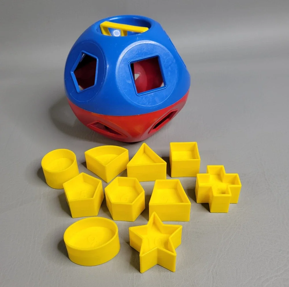 Vintage Tupperware SHAPE-O-BALL Classic Tupper Toys Shape Sorter Complete